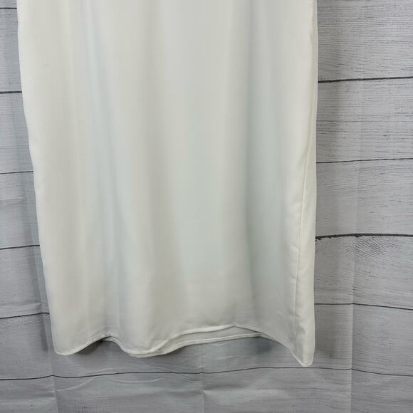 Lulus Womens size Small Iced Latte White Shift Dress Tassel Sheer Mesh ad02358 - Picture 10 of 12
